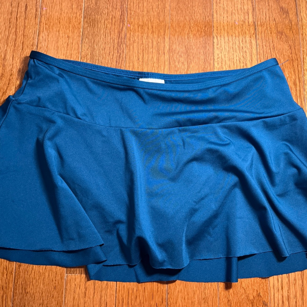 Lands' End Girls Swim Skirt, Dark Teal Size 12
